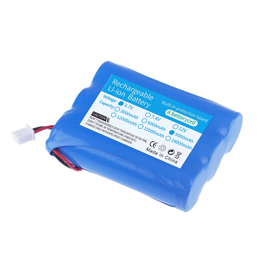 แบตเตอรี่โทรศัพท์ลิเธียม3.7V 9000mAh สำหรับก้านลำโพงโคมไฟถนนพลังแสงอาทิตย์แบตสำรองก้อนแบตเตอรี่18650