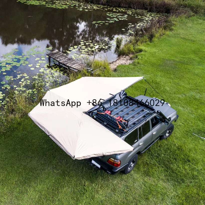 Waterproof SUV Car Offroad 4x4 3x3 Car Awning  270 Degree Large Free Standing 270 awning with Led Light