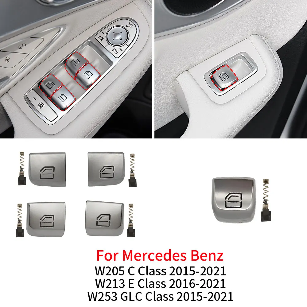 For Mercedes W205 W253 Car Power Window Switch Button Cover Cap Replacement For Benz C GLC Class Coupe C180 C200 C250 GLC300