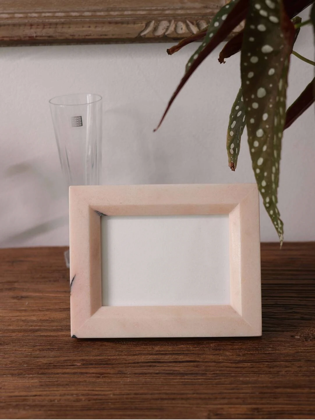 Outer Frame Size 18×14cm Calacatta Viola Natural Marble Stone Photo Frame Home Decoration