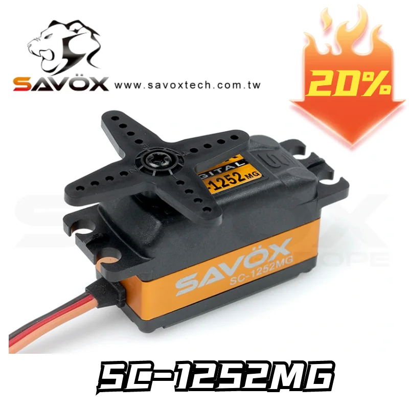 

Original Savox SC 1252MG Servo 0.07S 7kg Digital Coreless Motor Metal Gear For RC Drift Touring RC Car Airplanes Helicopters