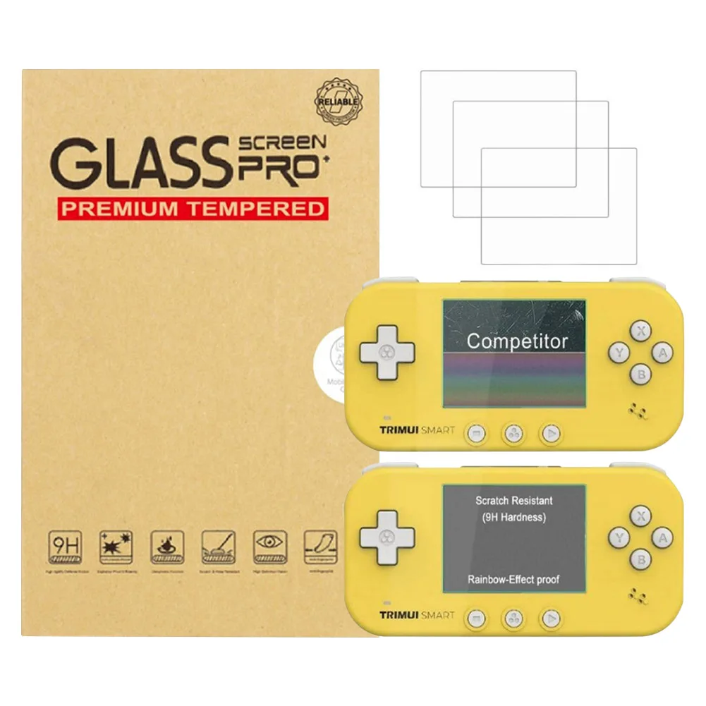 واقي شاشة HD من الزجاج المقسى ، مضاد لبصمات الأصابع ، غشاء واقي لـ Trimui ، ملحقات الألعاب الذكية