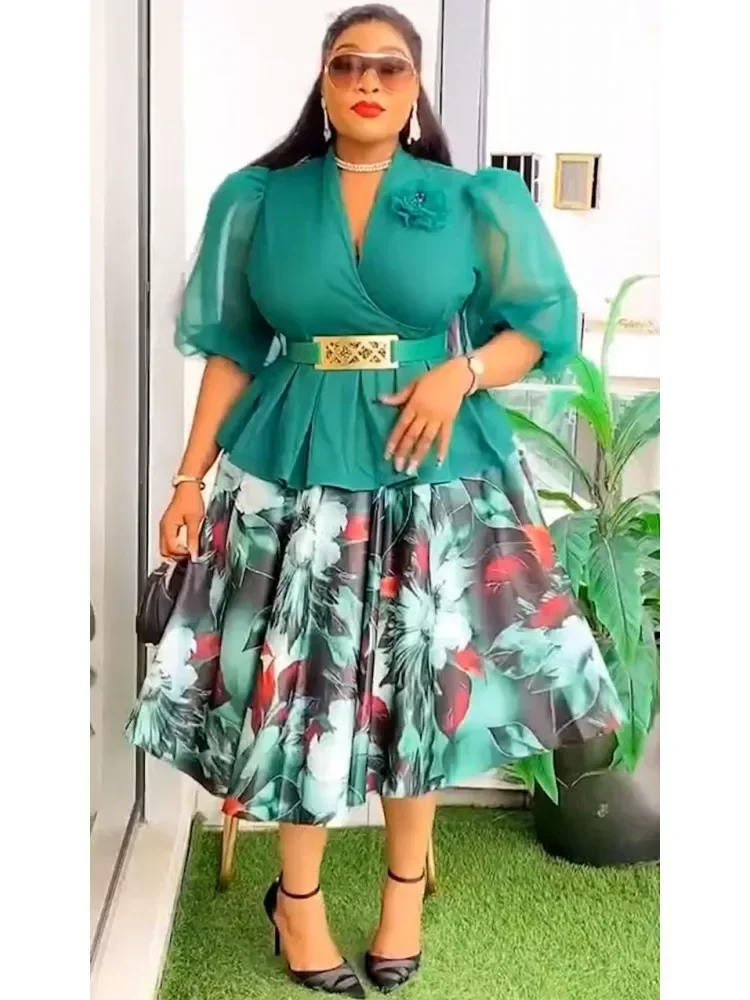 حجم كبير فساتين الحفلات الأفريقية للنساء 2025 موضة جديدة Dashiki أنقرة الزفاف ثوب مسائي أنيق تركيا مسلم ميدي فستان