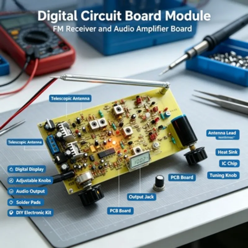 Discrete Component FM Stereo Radio Electronic DIY Assembly Kit Soldering Practice Learning Student Teaching Module