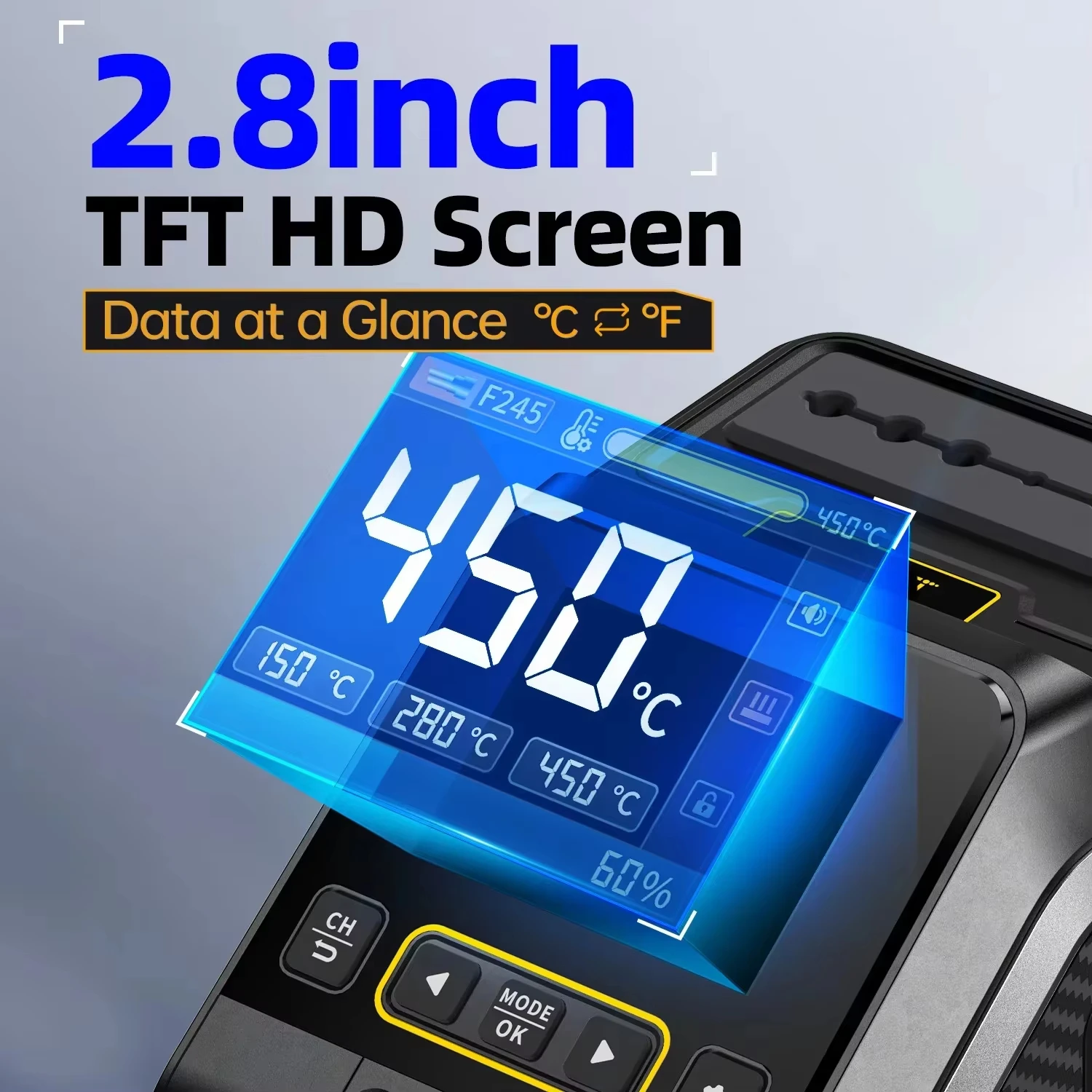 FNIRSI  DWS200 Soldering Station Compatible Original Soldering Iron Tip 210/245 Handle Control Temperature Welding Rework Statio