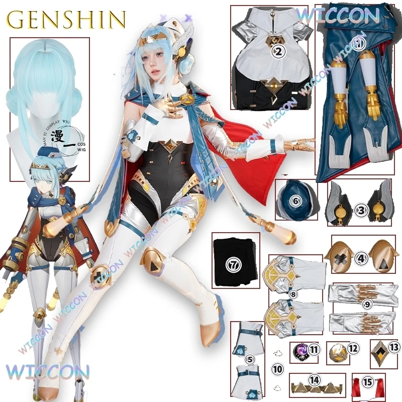 [Youkoo] Genshin Impact Ineffa Cosplay Mecha chica traje Anime disfraz de Lolita personaje del juego Kawaii Steampunk vestido corte de Halloween