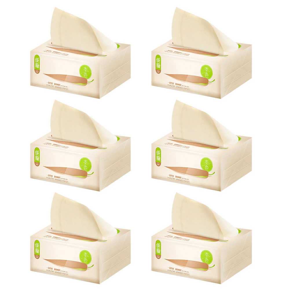 

6 Packs Bamboo Pulp Tissue Thick Kitchen Napkin For Home Hotel Restaurant Bar Public Use Pulp Hotel Tissue Paper Paper