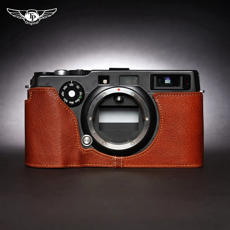 Genuine Leather Handmade Camera Half Case Camera Bag Design for  Hasselblad XPAN XPAN II FujifilmTX-1 TX2