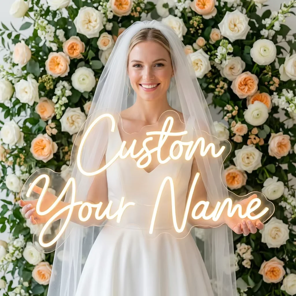 

Large Size Custom LED Neon Sign Wedding Backdrop Personalized Mr & Mrs Name Sign Better Together Party Wall Decor Wedding Light