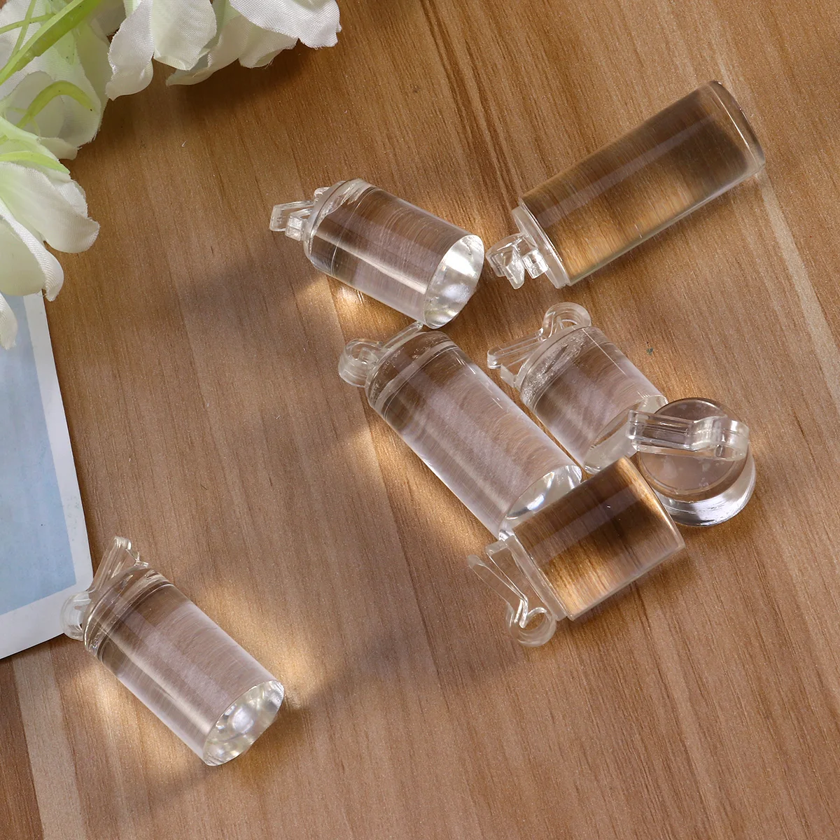 7-teilige Ring-Display-Requisiten, Acryl-Ringe, Display-Halter, transparente Organik-Glas-Ringe, Display-Requisiten