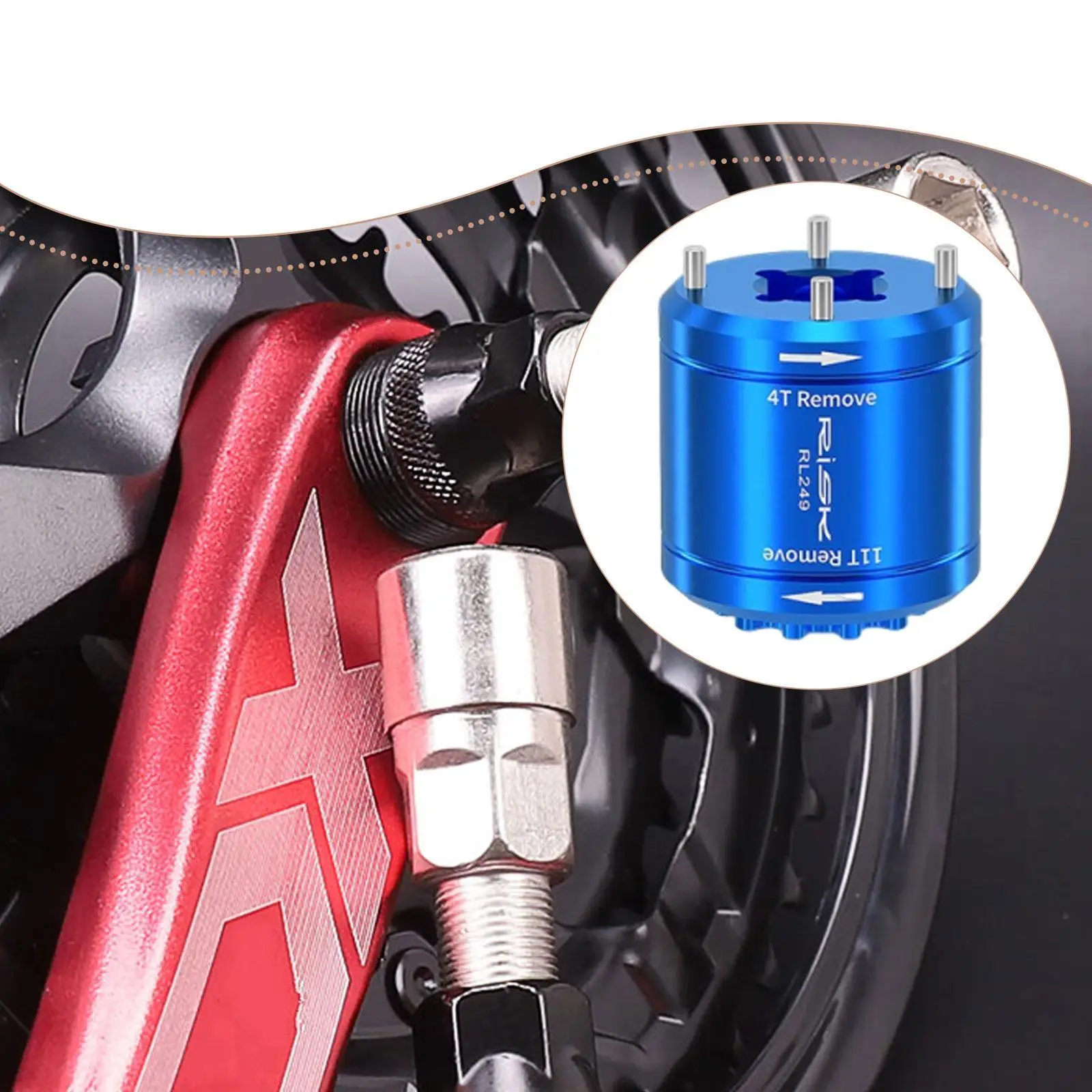 

Professional Bike Crank Cover Remover Multi Tool for Bicycle Repair Set and Maintenance Stand Support