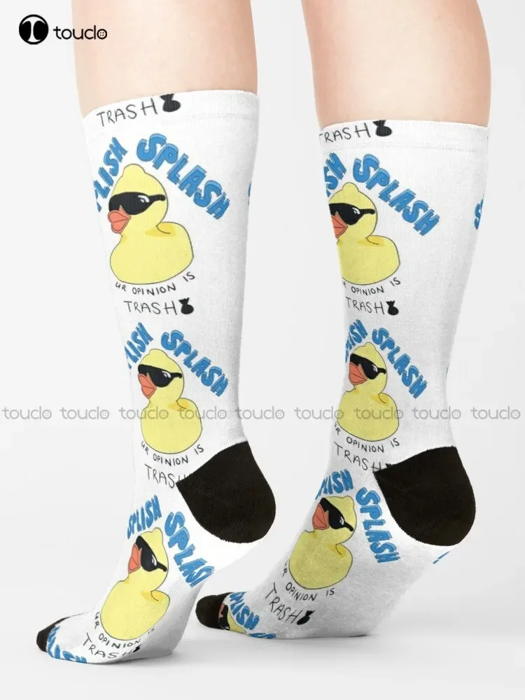 Splish Splash Ur Opinion Is Trash Socks Fun Socks For Men 360° Digital Print Unisex Adult Teen Youth Socks Personalized Custom