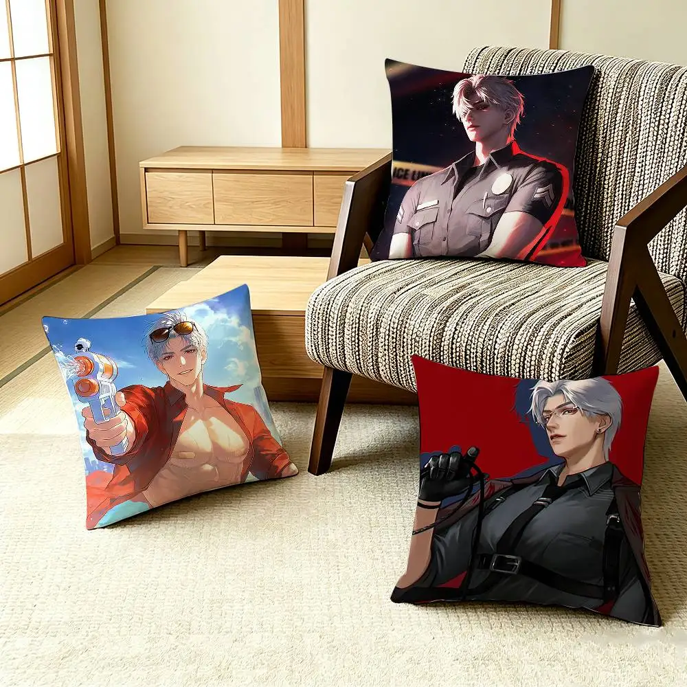 Otome Game Sylus L-Love and D-Deepspace   Pillow Case Pattern Printed Pillowcase For Living Room Sofa Cushion Cover