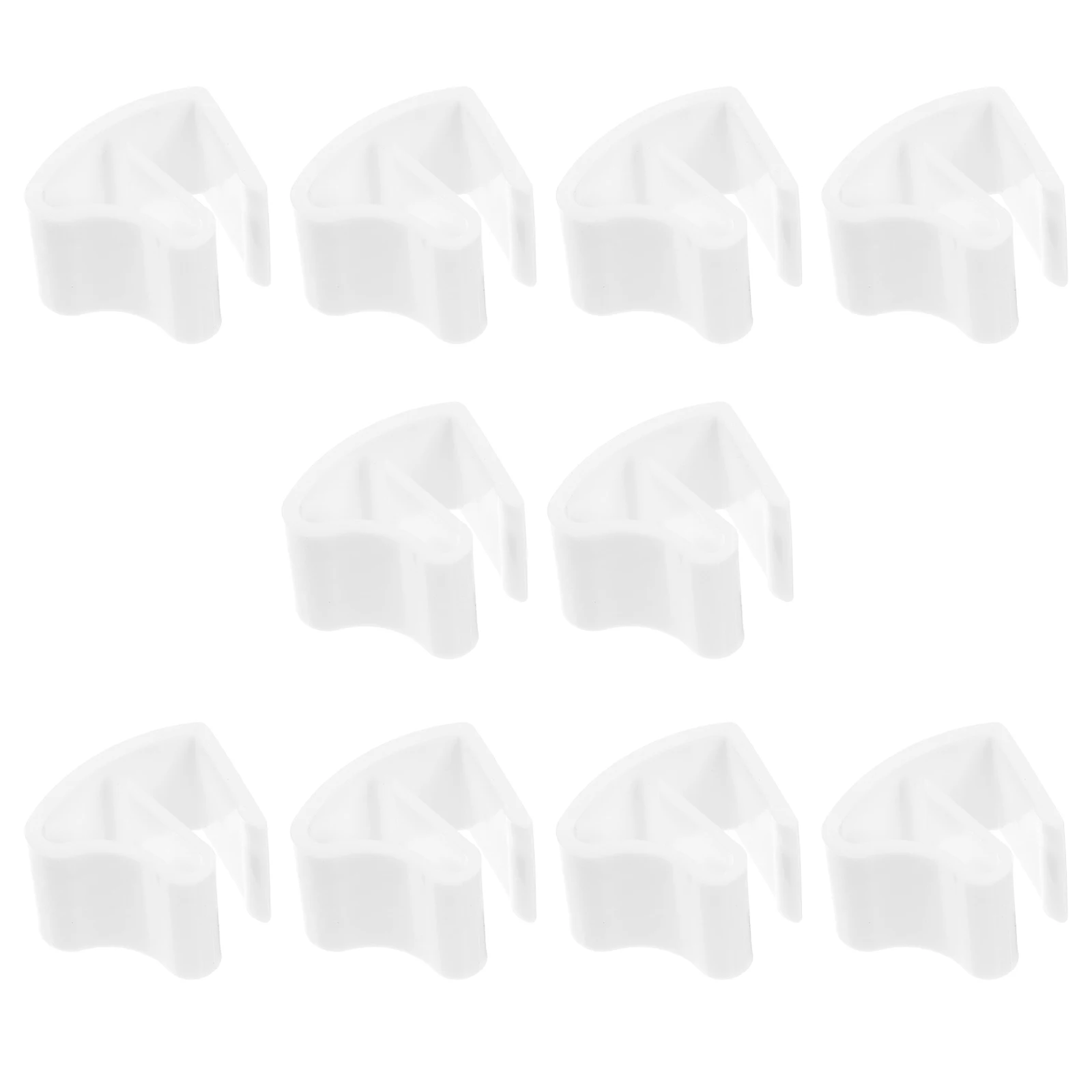 Ganchos de cortina, Clips doblados, soportes de montaje de riel, Hardware, retenedores de cortinas, duraderos, elegantes, fácil instalación, ventana, 10 Uds.