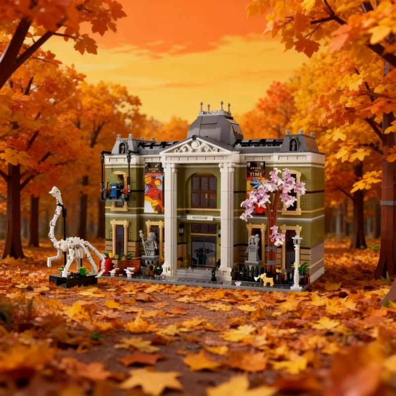 

New icon The largest modular building set of the Natural History Museum, architectural street view, building blocks, toys, gifts