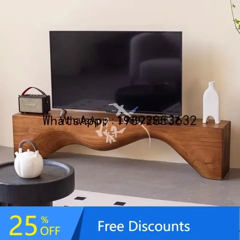 Z3 Solid Wood Long Bench Creative TV Cabinet Natural Wood Shoe Changing Bench Rest Bench Simple Style for Homestays