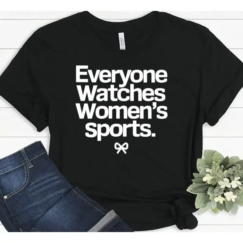 Camiseta esportiva feminina que apoia atletas femininas