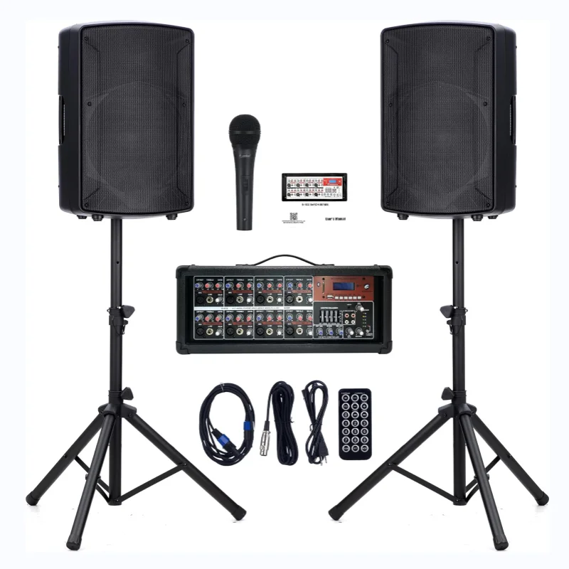 

Line array speakers 15 inch Powered Speaker Music System Amplifier Portable active dj party church Speaker