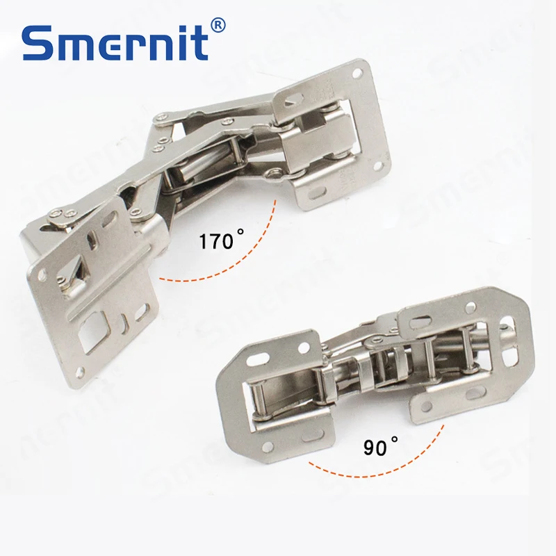 Hinges Furniture Fittings No Punch for Kitchen Cabinets Cupboard Wardrobe Door Hinges with Screws Furniture Hardware