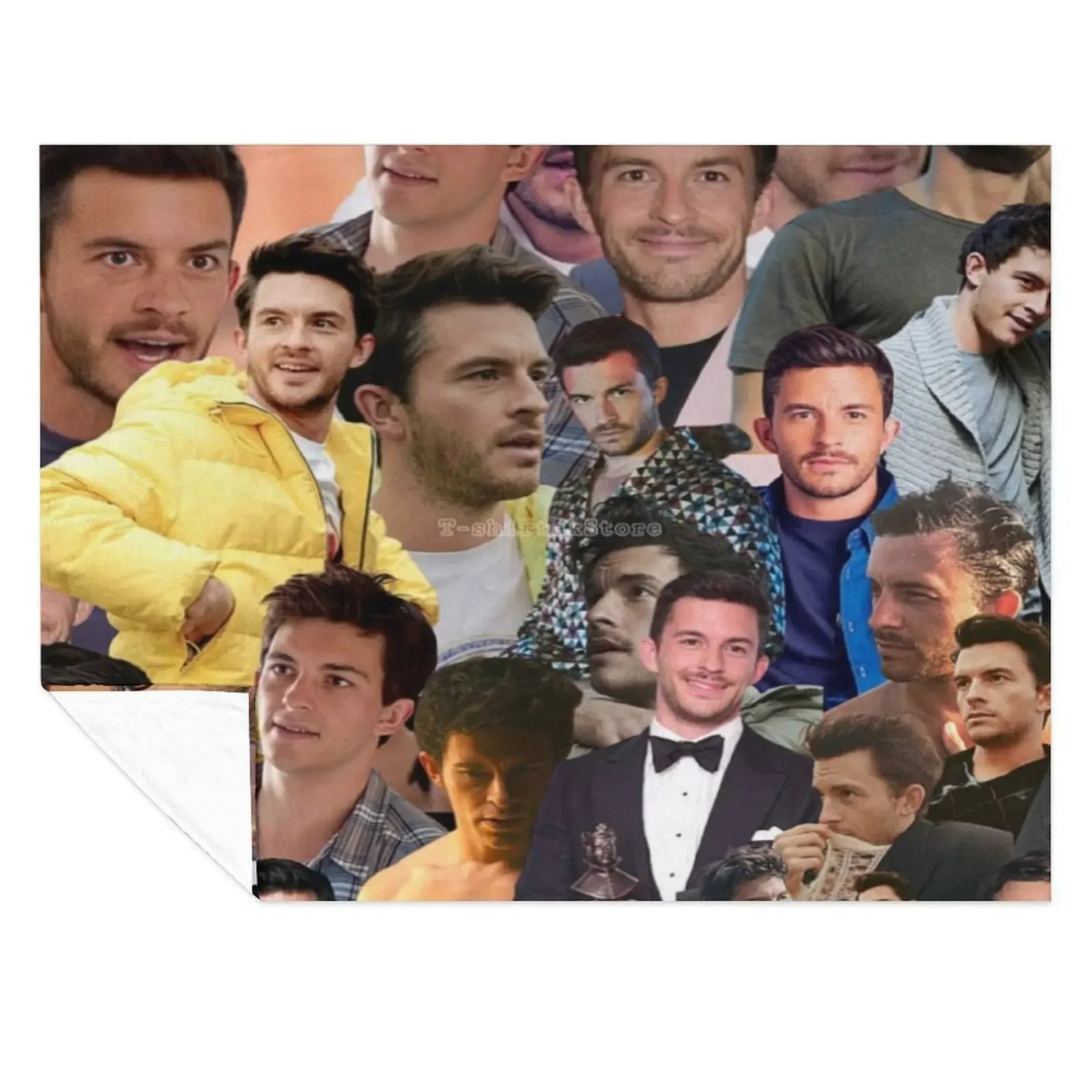 

jonathan bailey photo collage Throw Blanket Blankets Sofas Of Decoration manga Heavy Plush Blankets