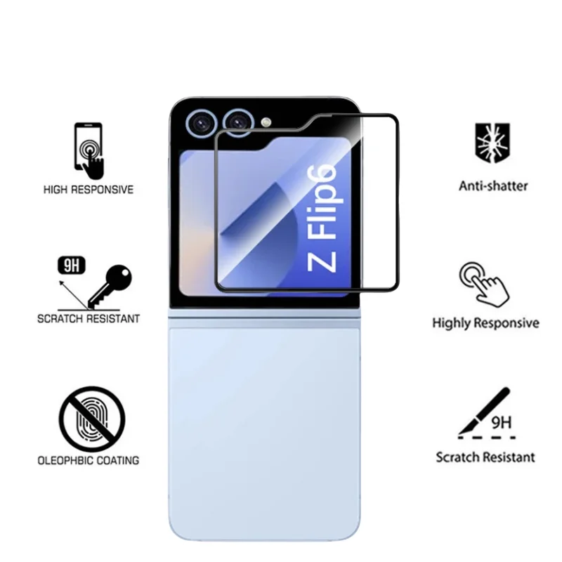 3PCS Tempered Glass Screen For Samsung Galaxy Z Flip 6 5 Screen Protector for Samsung Galaxy Z Flip6 flip5