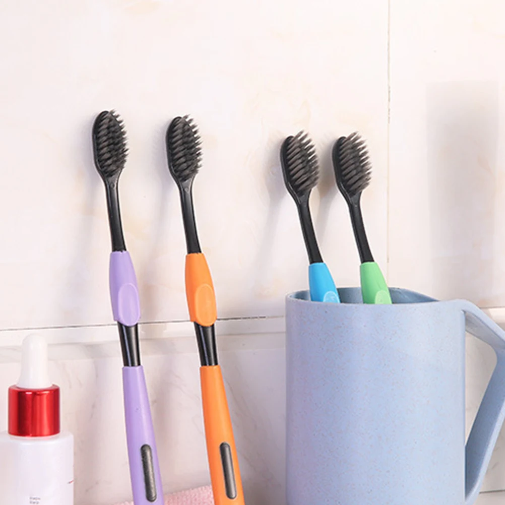 

10pcs Bamboo Charcoal Toothbrushes Kids al Care Non Slip Comfort Grip Environmentally Friendly Safe Material