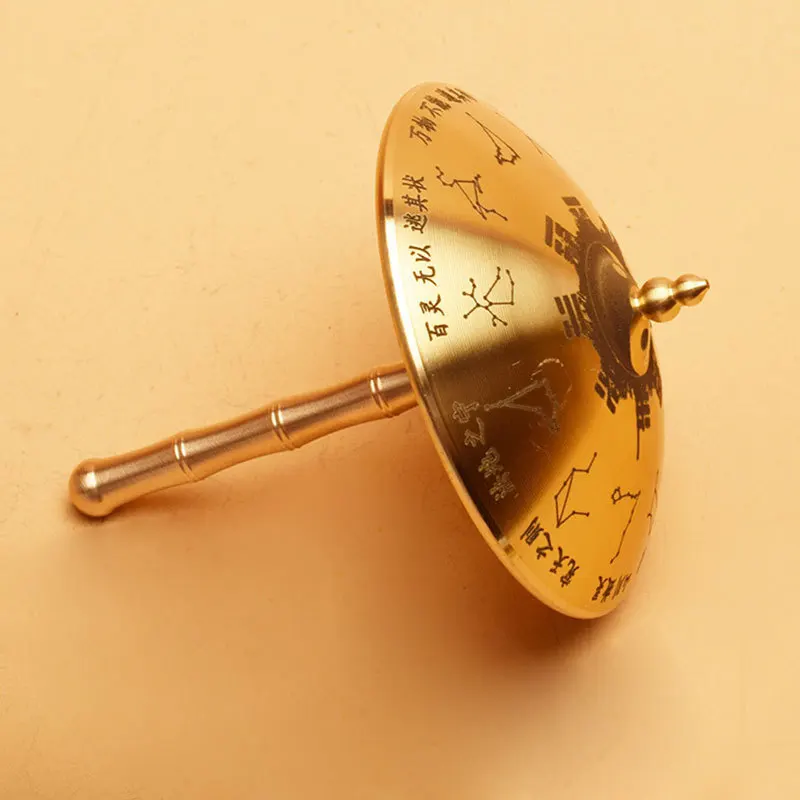 Brass gossip umbrella creative turn hand piece decompression feng sheng shui tianji umbrella festival gift ornament