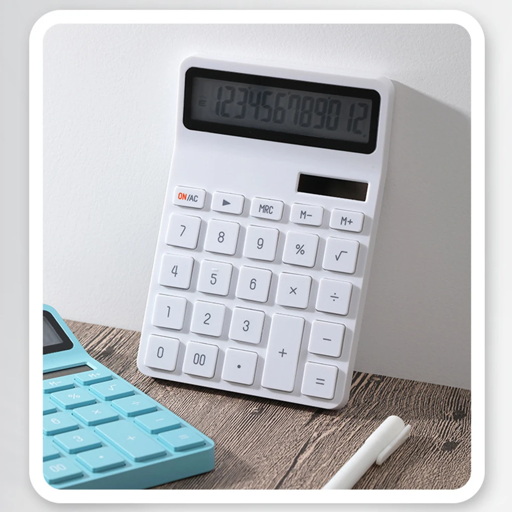 Calculadora de mesa com função padrão, com grande display LCD de 12 dígitos, energia dupla solar e bateria para casa básica