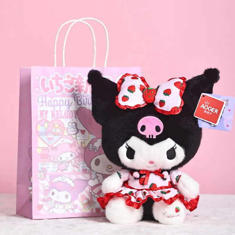 

Authentic Sanrio Fresh Strawberry Series Kuromi Hello Kitty Plush Doll Female Birthday Gift