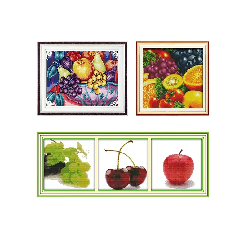 

Joy Sunday Fruit Наборы для вышивки крестом Aida 16CT14CT Ткань DIY Набор для рукоделия Ручная вышивка Наборы для рукоделия для домашнего декора