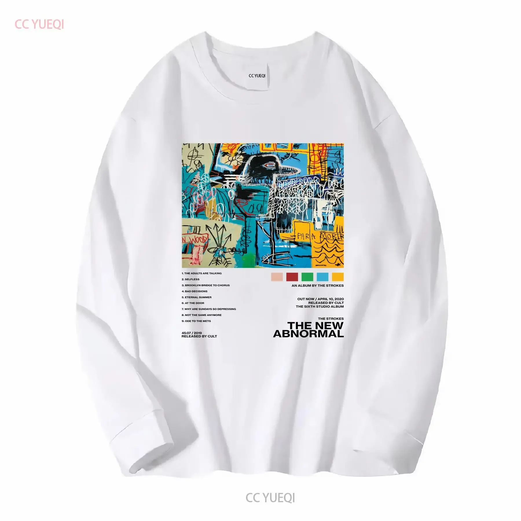 The Strokes New Abnormal Album TracklisT T Shirt long or short sleeves vintage Washed designer clothes Stylish homme