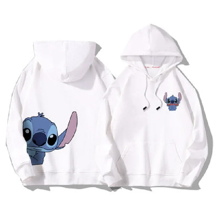 Stitch Men\'s and Women\'s Leisure Hoodie Disney Long Sleeve Pullover Couple Hoodie