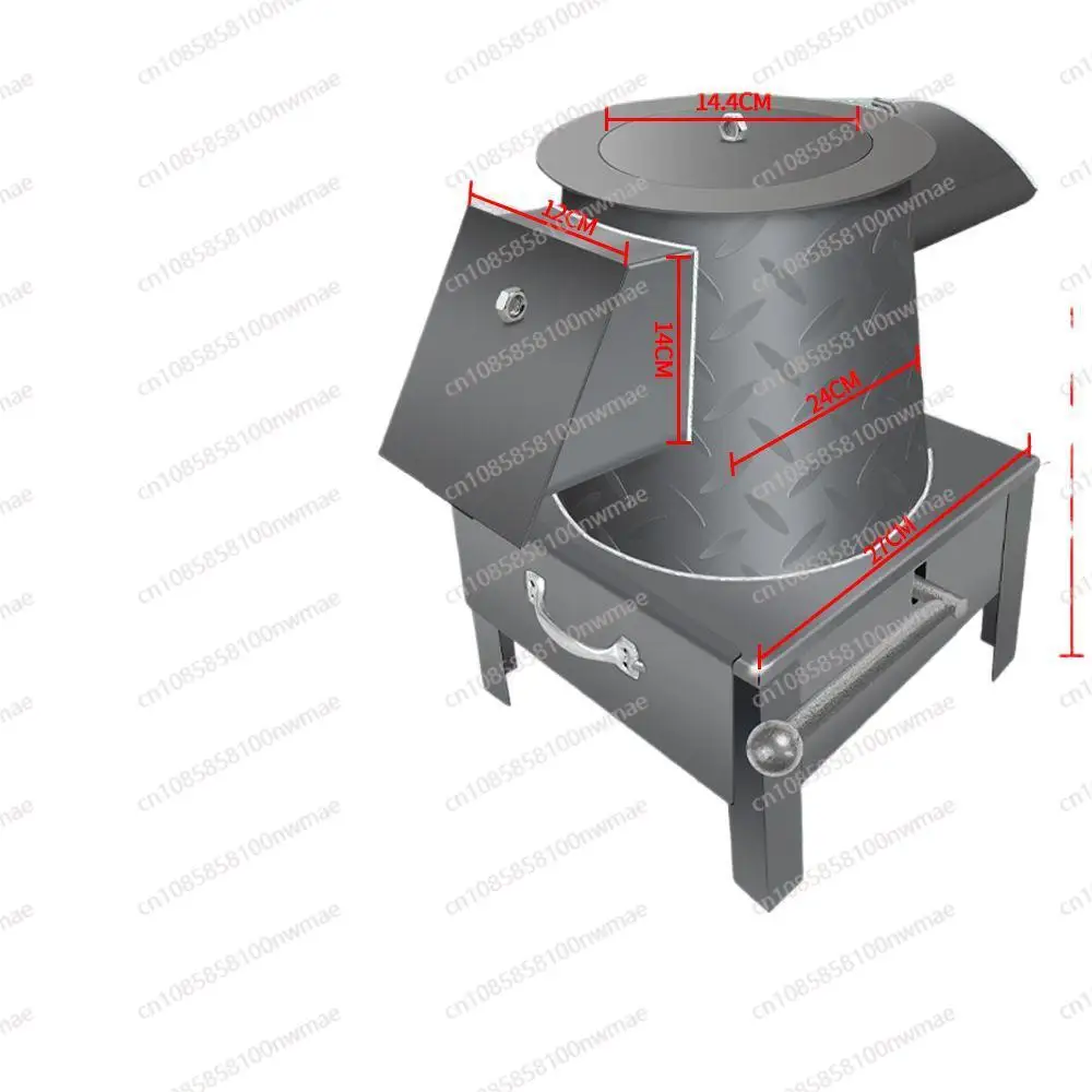 Estufa de Gas para calefacción interior, leña y carbón, placa de acero ultragruesa de doble uso, horno antiguo para cocinar en el hogar