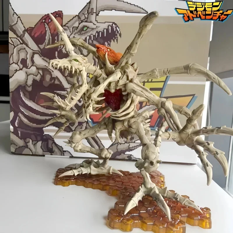 New 26cm Digimon Adventure Skull Greymon Anime Figure Variation Metal War Manga Statue Pvc Action Figurine Collection Model Toy