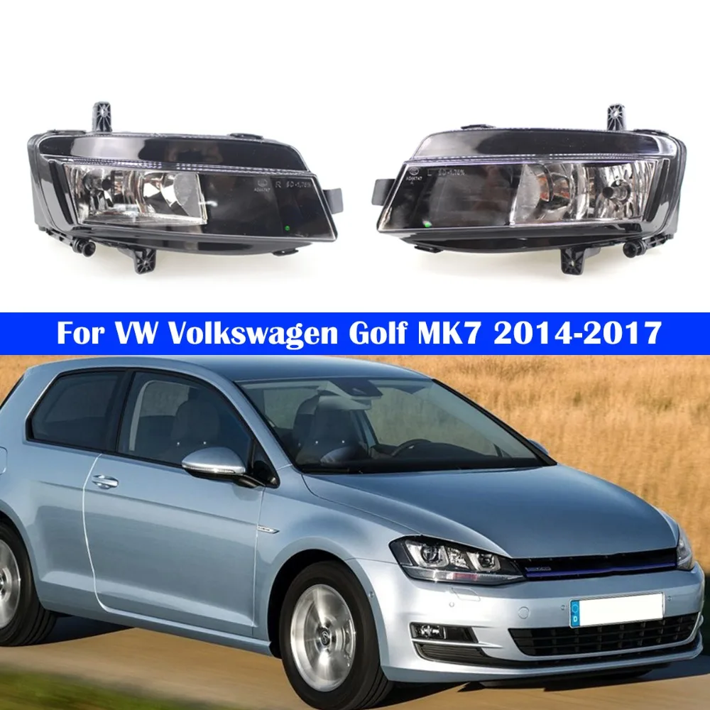LED Fog Light Assemblies For Front Bumpers Of Volkswagen Golf 7MK7 Models 2013, 2014, 2015, 2016, 2017, 5GG941661, 5GG941662
