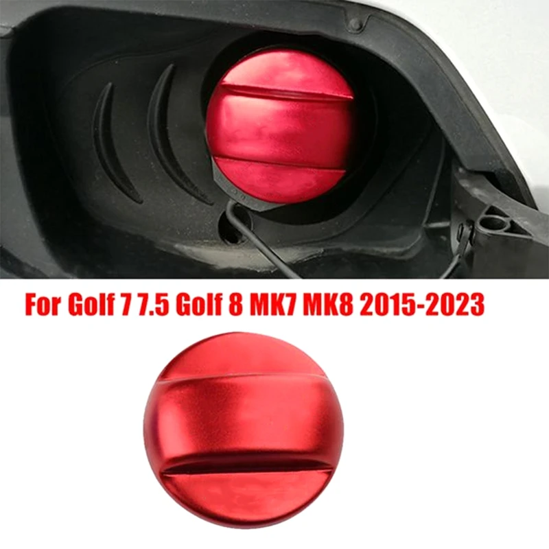 AU05 -Car Aluminum Alloy Petro Diesel Fuel Tank Oil Filler Cover Trim For VW Golf 7 7.5 8 MK7 MK8 2015-2023 Filler Cap