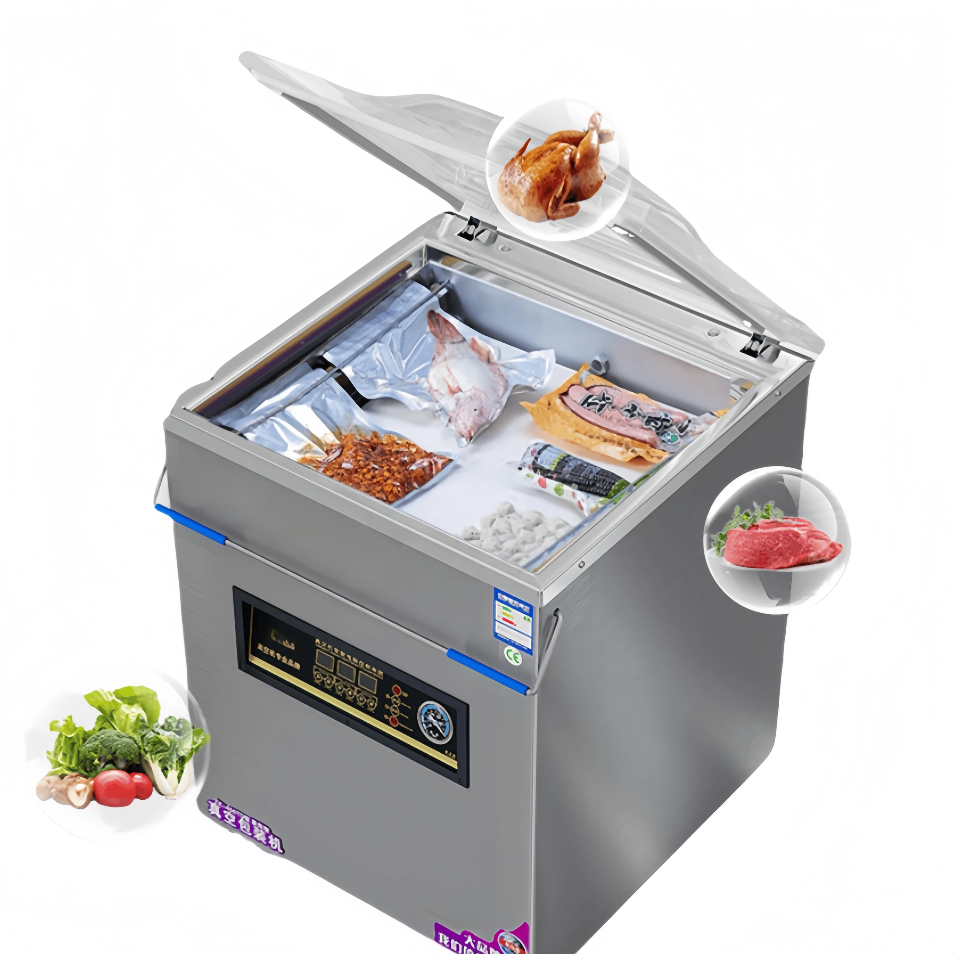 

Industrial Double Chamber Vacuum Sealing Machine Commercial Food Meat Vacuum Packaging Sealing Machine