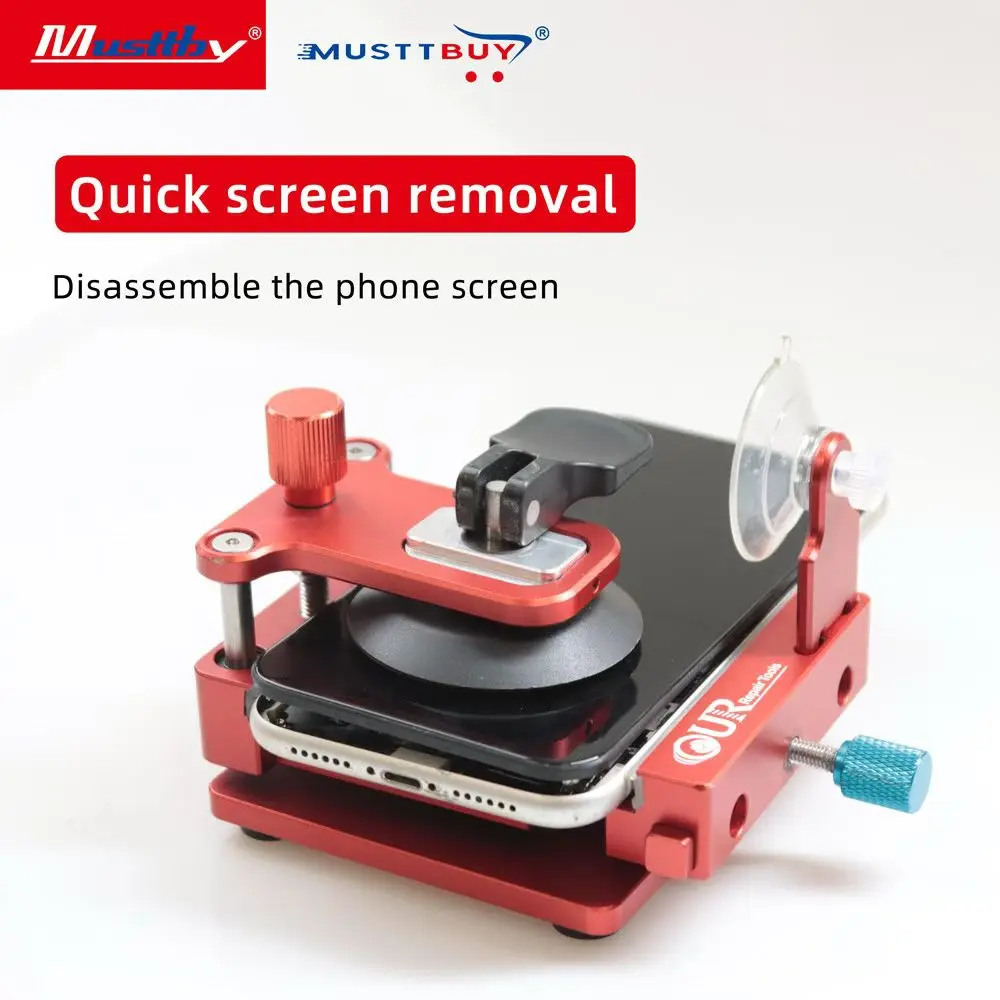 YAKE Xuanwu mobile phone repair suction cup screen clamp: quick screen opening, firm fixation, adjustable width.
