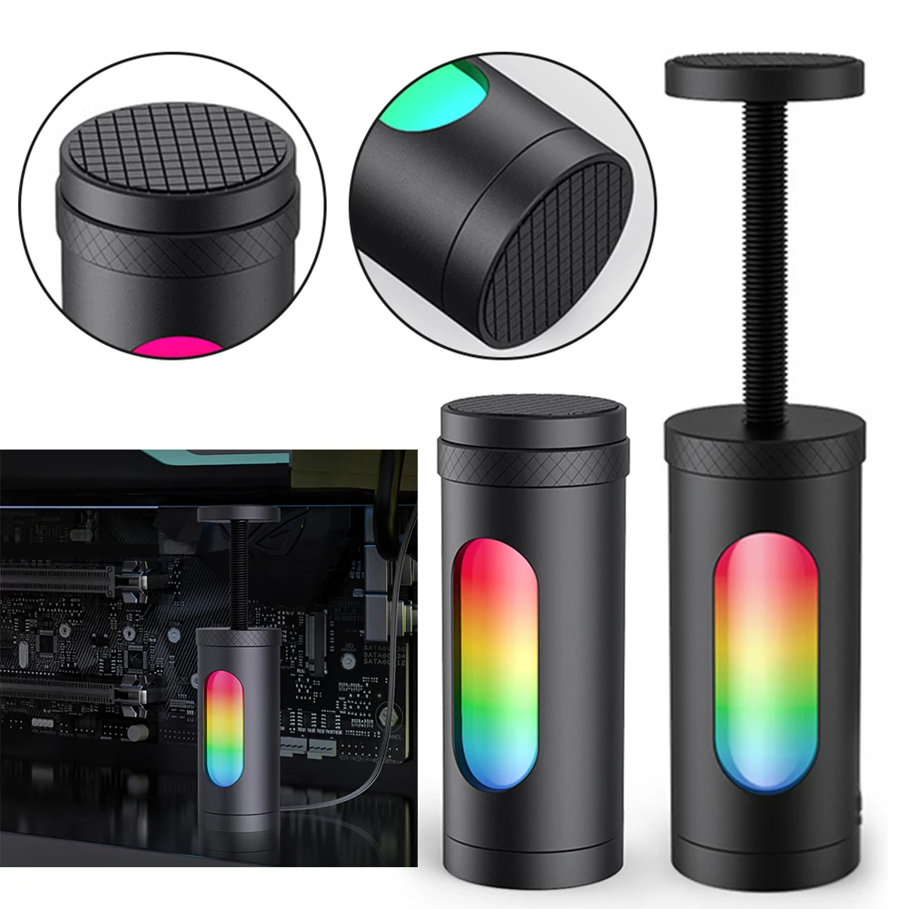 

ARGB Graphics Card Support Bracket Magnetic Video Card Holder Built-in 5V ARGB SYNC Lamp Adjustable Height for PC Case