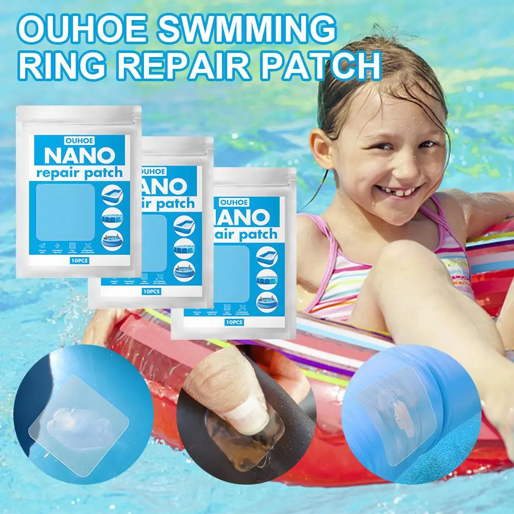 Impermeável nano reparação patch para piscina, almofada, barraca, adesivo especial, esportes ao ar livre, reparação anel de natação, 10 pcs, 20pcs