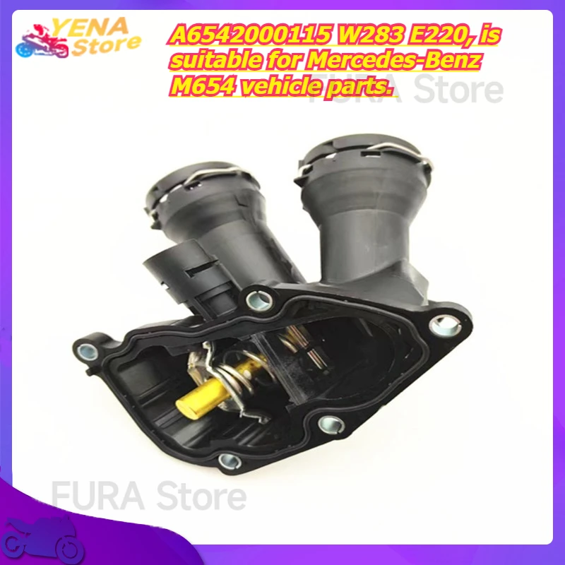 

The cooling regulator housing with thermostat, A6542000115 W283 E220, is suitable for Mercedes-Benz M654 vehicle parts.