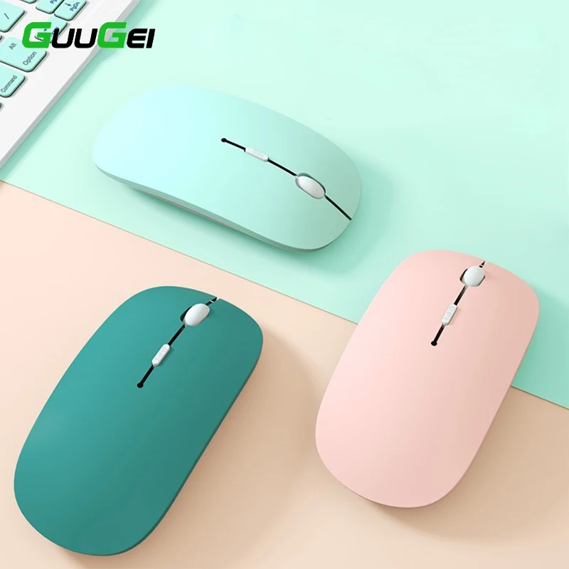 GUUGEI Bluetooth Wireless Mouse Mute Mouse For Laptop Computer PC Mini Ultra-Thin Single-Mode Battery Silent Gaming Mouse Mice