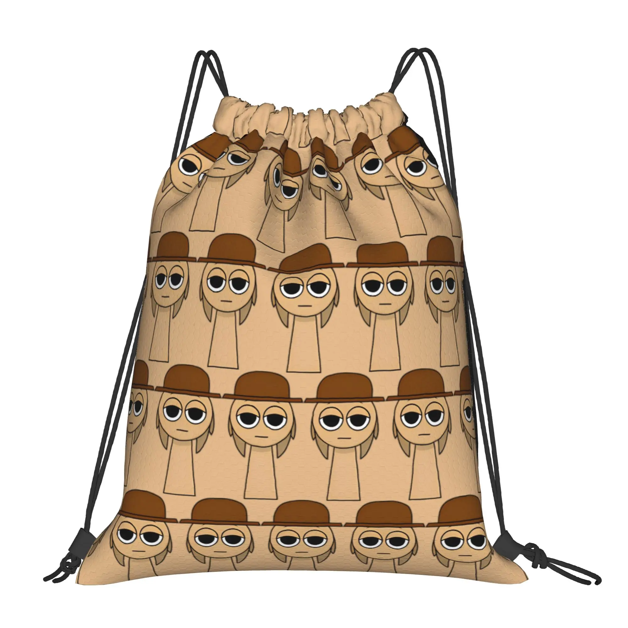 Tunner Sprunki Bag Drawstring Backpack Sports Sackpack Water Resistant Cartoon Game String Bag for Cycling 36cm (W) x 43cm (H)