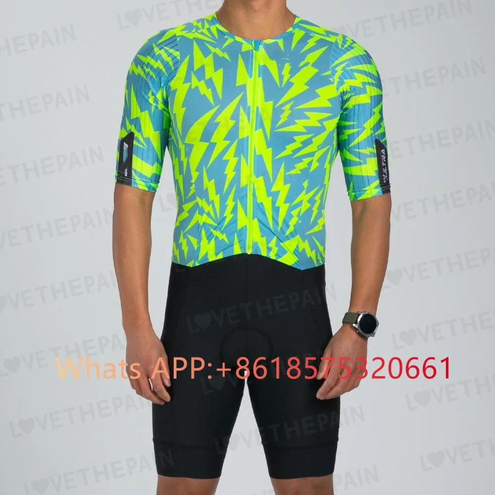 

Hot 2025 Trisuit MEN'S World Triathlon Jumpsuit Summer Skinsuit Swimming Cycling Running Competition Apparel Ciclismo