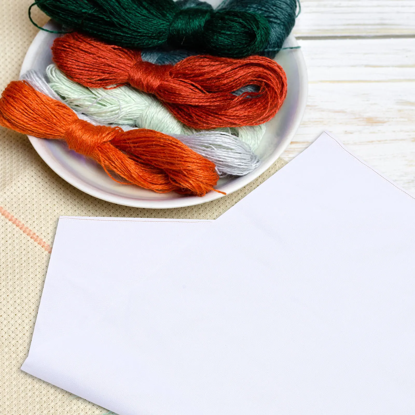 

Cross Stitch Cloth Craft Accessories White Cross stitch Supplies Cotton Fabrics Embroidery DIY Needlework Fabric Sewing Material
