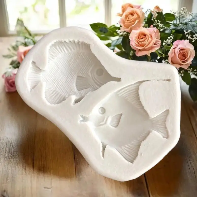 ✰✪1PC Fishs Silicone Molds Fondant Mold Cake Decorating Tools Candy Chocolate Sugarcraft Gumpaste Mold Baking Tool