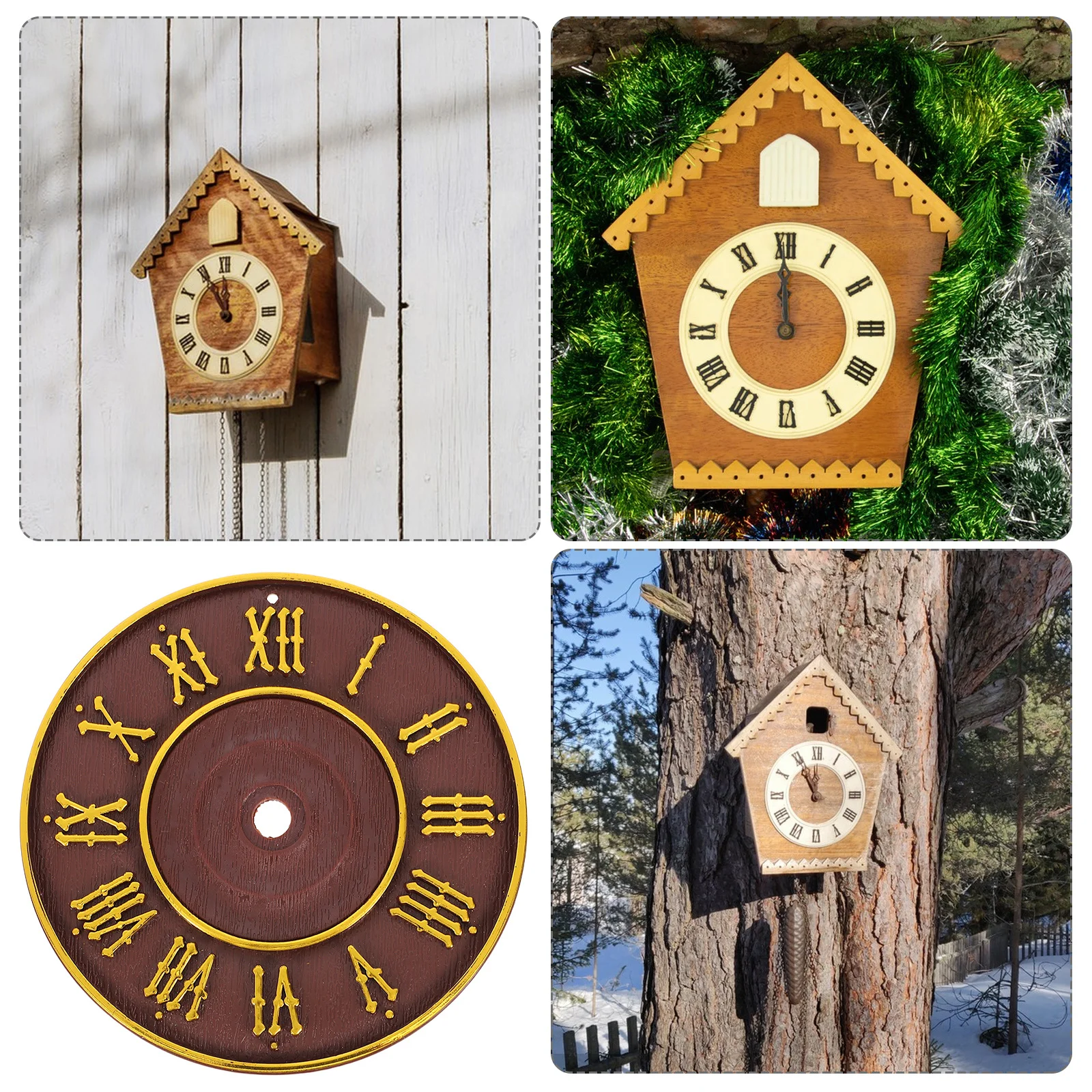 1pc Cuckoo Hanging Vintage Style Wall-Mounted Pendulum Clock For Living Room Bedroom Office Decor Retro Cuckoo Wall Clock