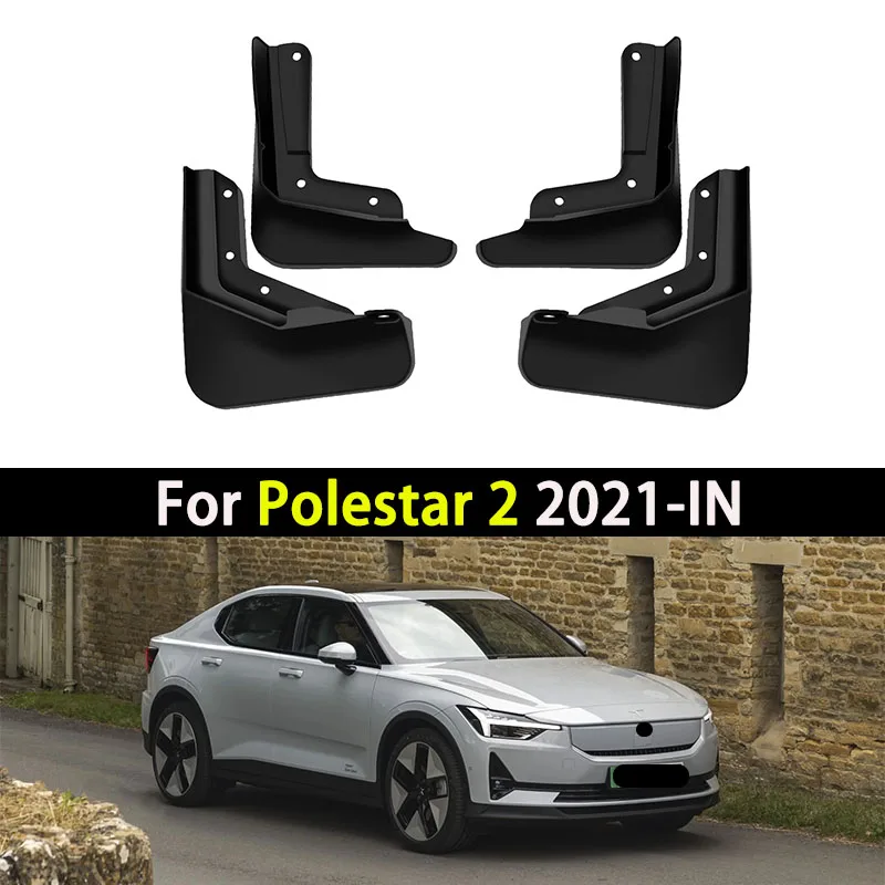 

4Pcs Mudguard For Polestar 2 2021 2022 2023 For Polestar2 Mud Flaps Splash Guards MudFlap Accessories Front Rear Wheels Fender