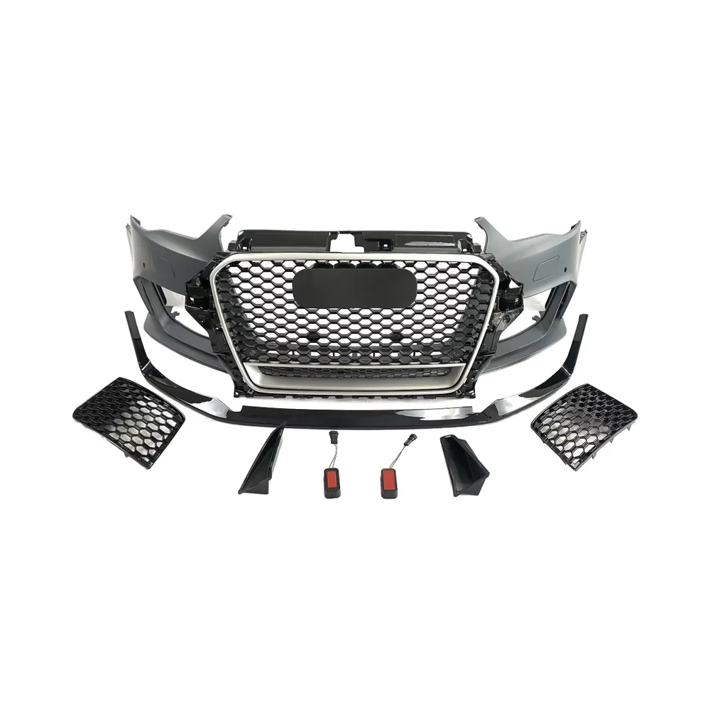 

Car Accessories Auto Bodykit for A3 S3 UPGRADE to RS3 Front Bumper with Four-wheel Drive Grille 2014 2015 2016