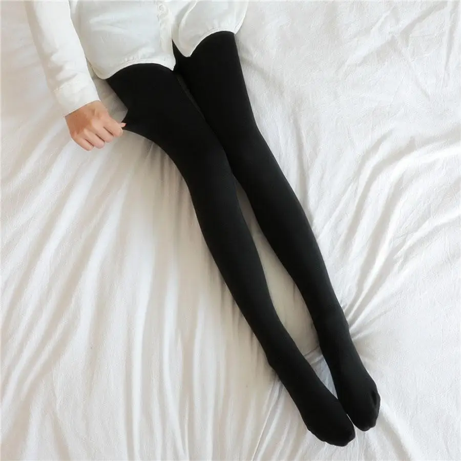 Thermal Stockings Woman Fleece Tights Sexy Winter Warm Pantyhose Translucent Slim Thicken Tights Elastic Velvet Pantyhose Female